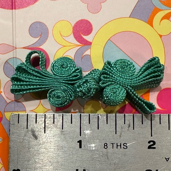 2” Chinese frog knot closure - 10 Pairs green - Picture 3 of 5